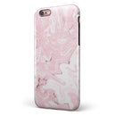 Mixtured Gray and Pink v9 Textured Marble iPhone 6/6s or 6/6s Plus 2-Piece Hybrid INK-Fuzed Case