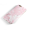 Mixtured Gray and Pink v9 Textured Marble iPhone 6/6s or 6/6s Plus 2-Piece Hybrid INK-Fuzed Case