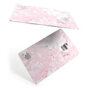 Mixtured Gray and Pink v9 Textured Marble - Premium Protective Decal Skin-Kit for the Apple Credit Card