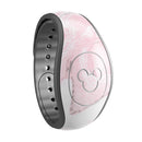 Mixtured Gray and Pink v9 Textured Marble - Decal Skin Wrap Kit for the Disney Magic Band