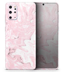 Mixtured Gray and Pink v9 Textured Marble - Premium Vinyl Skin Decal for Samsung Galaxy S25 Ultra, S24, S23, S22 & All Galaxy S Models