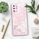 Mixtured Gray and Pink v9 Textured Marble - Premium Vinyl Skin Decal for Samsung Galaxy S25 Ultra, S24, S23, S22 & All Galaxy S Models