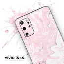 Mixtured Gray and Pink v9 Textured Marble - Premium Vinyl Skin Decal for Samsung Galaxy S25 Ultra, S24, S23, S22 & All Galaxy S Models