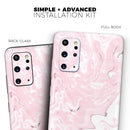 Mixtured Gray and Pink v9 Textured Marble - Premium Vinyl Skin Decal for Samsung Galaxy S25 Ultra, S24, S23, S22 & All Galaxy S Models