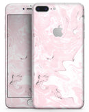 Mixtured Gray and Pink v9 Textured Marble - Skin-kit for the iPhone 8 or 8 Plus