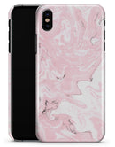 Mixtured Gray and Pink v9 Textured Marble - iPhone X Clipit Case