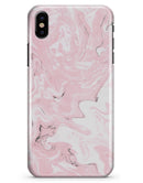 Mixtured Gray and Pink v9 Textured Marble - iPhone X Clipit Case