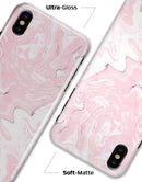 Mixtured Gray and Pink v9 Textured Marble - iPhone X Clipit Case