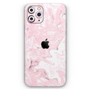 Mixtured Gray and Pink v9 Textured Marble - Vinyl Skin Wrap for iPhone 17 Pro Max, 17 Pro, 17 Air, 17, 16 & All Models — Soft Matte or Ultra Gloss