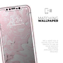 Mixtured Gray and Pink v9 Textured Marble - Vinyl Skin Wrap for iPhone 17 Pro Max, 17 Pro, 17 Air, 17, 16 & All Models — Soft Matte or Ultra Gloss