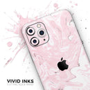 Mixtured Gray and Pink v9 Textured Marble - Vinyl Skin Wrap for iPhone 17 Pro Max, 17 Pro, 17 Air, 17, 16 & All Models — Soft Matte or Ultra Gloss