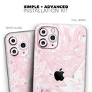 Mixtured Gray and Pink v9 Textured Marble - Vinyl Skin Wrap for iPhone 17 Pro Max, 17 Pro, 17 Air, 17, 16 & All Models — Soft Matte or Ultra Gloss