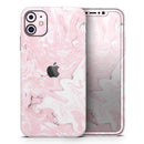 Mixtured Gray and Pink v9 Textured Marble - Vinyl Skin Wrap for iPhone 17 Pro Max, 17 Pro, 17 Air, 17, 16 & All Models — Soft Matte or Ultra Gloss