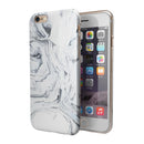 Mixtured Gray to Blue v9 Textured Marble iPhone 6/6s or 6/6s Plus 2-Piece Hybrid INK-Fuzed Case
