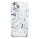 Mixtured Gray to Blue v9 Textured Marble iPhone 6/6s or 6/6s Plus 2-Piece Hybrid INK-Fuzed Case