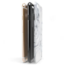 Mixtured Gray to Blue v9 Textured Marble iPhone 6/6s or 6/6s Plus 2-Piece Hybrid INK-Fuzed Case