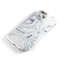 Mixtured Gray to Blue v9 Textured Marble iPhone 6/6s or 6/6s Plus 2-Piece Hybrid INK-Fuzed Case