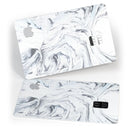 Mixtured Gray to Blue v9 Textured Marble - Premium Protective Decal Skin-Kit for the Apple Credit Card