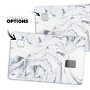 Mixtured Gray to Blue v9 Textured Marble - Premium Protective Decal Skin-Kit for the Apple Credit Card