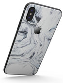Mixtured Gray to Blue v9 Textured Marble - iPhone X Skin-Kit