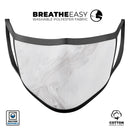Mixtured Gray v10 Textured Marble - Made in USA Mouth Cover Unisex Anti-Dust Cotton Blend Reusable & Washable Face Mask with Adjustable Sizing for Adult or Child