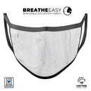 Mixtured Gray v11 Textured Marble - Made in USA Mouth Cover Unisex Anti-Dust Cotton Blend Reusable & Washable Face Mask with Adjustable Sizing for Adult or Child