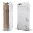 Mixtured Gray v12 Textured Marble iPhone 6/6s or 6/6s Plus 2-Piece Hybrid INK-Fuzed Case