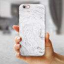 Mixtured Gray v12 Textured Marble iPhone 6/6s or 6/6s Plus 2-Piece Hybrid INK-Fuzed Case