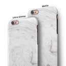 Mixtured Gray v12 Textured Marble iPhone 6/6s or 6/6s Plus 2-Piece Hybrid INK-Fuzed Case