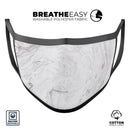 Mixtured Gray v12 Textured Marble - Made in USA Mouth Cover Unisex Anti-Dust Cotton Blend Reusable & Washable Face Mask with Adjustable Sizing for Adult or Child