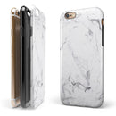 Mixtured Gray v13 Textured Marble iPhone 6/6s or 6/6s Plus 2-Piece Hybrid INK-Fuzed Case