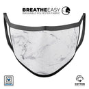 Mixtured Gray v13 Textured Marble - Made in USA Mouth Cover Unisex Anti-Dust Cotton Blend Reusable & Washable Face Mask with Adjustable Sizing for Adult or Child