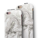 Mixtured Gray v3 Textured Marble iPhone 6/6s or 6/6s Plus 2-Piece Hybrid INK-Fuzed Case