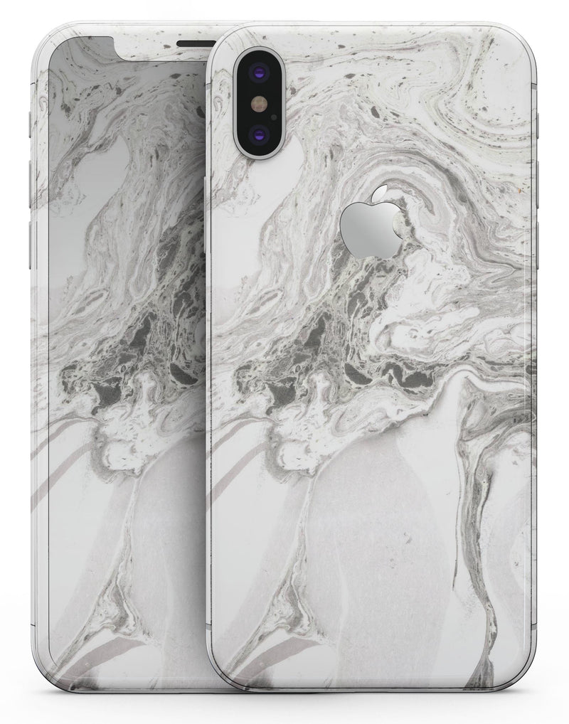 Mixtured Gray v3 Textured Marble - iPhone X Skin-Kit