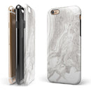 Mixtured Gray v4 Textured Marble iPhone 6/6s or 6/6s Plus 2-Piece Hybrid INK-Fuzed Case