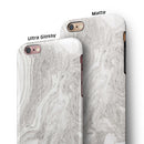 Mixtured Gray v4 Textured Marble iPhone 6/6s or 6/6s Plus 2-Piece Hybrid INK-Fuzed Case