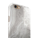 Mixtured Gray v4 Textured Marble iPhone 6/6s or 6/6s Plus 2-Piece Hybrid INK-Fuzed Case