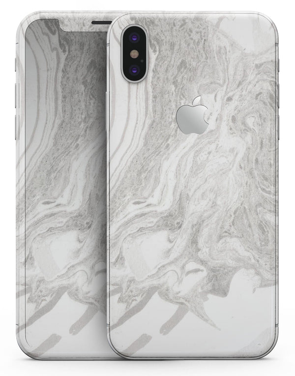 Mixtured Gray v4 Textured Marble - iPhone X Skin-Kit