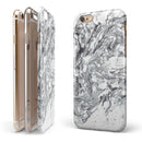 Mixtured Gray v5 Textured Marble iPhone 6/6s or 6/6s Plus 2-Piece Hybrid INK-Fuzed Case