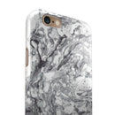 Mixtured Gray v5 Textured Marble iPhone 6/6s or 6/6s Plus 2-Piece Hybrid INK-Fuzed Case