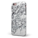 Mixtured Gray v5 Textured Marble iPhone 6/6s or 6/6s Plus 2-Piece Hybrid INK-Fuzed Case