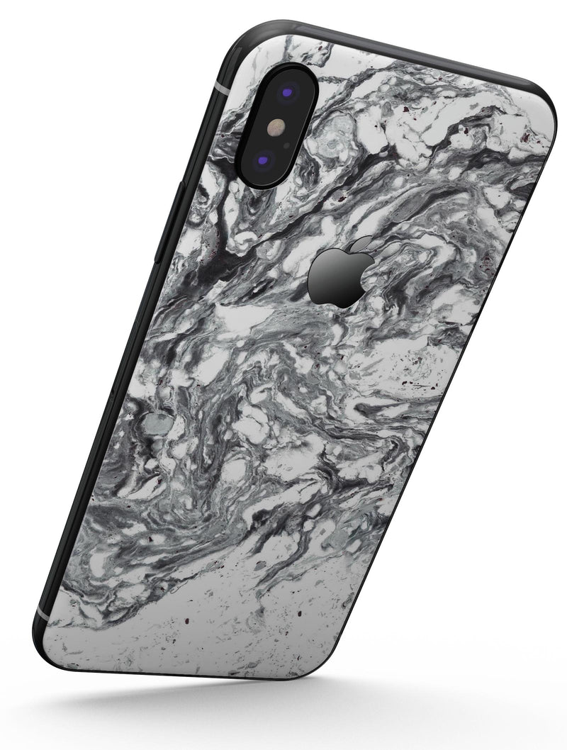 Mixtured Gray v5 Textured Marble - iPhone X Skin-Kit