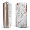 Mixtured Gray v6 Textured Marble iPhone 6/6s or 6/6s Plus 2-Piece Hybrid INK-Fuzed Case
