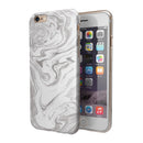 Mixtured Gray v6 Textured Marble iPhone 6/6s or 6/6s Plus 2-Piece Hybrid INK-Fuzed Case