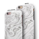 Mixtured Gray v6 Textured Marble iPhone 6/6s or 6/6s Plus 2-Piece Hybrid INK-Fuzed Case