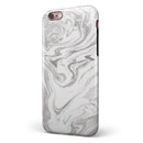 Mixtured Gray v6 Textured Marble iPhone 6/6s or 6/6s Plus 2-Piece Hybrid INK-Fuzed Case