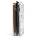 Mixtured Gray v6 Textured Marble iPhone 6/6s or 6/6s Plus 2-Piece Hybrid INK-Fuzed Case
