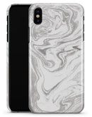 Mixtured Gray v6 Textured Marble - iPhone X Clipit Case