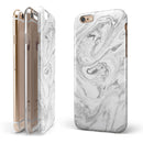 Mixtured Gray v7 Textured Marble iPhone 6/6s or 6/6s Plus 2-Piece Hybrid INK-Fuzed Case