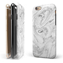 Mixtured Gray v7 Textured Marble iPhone 6/6s or 6/6s Plus 2-Piece Hybrid INK-Fuzed Case